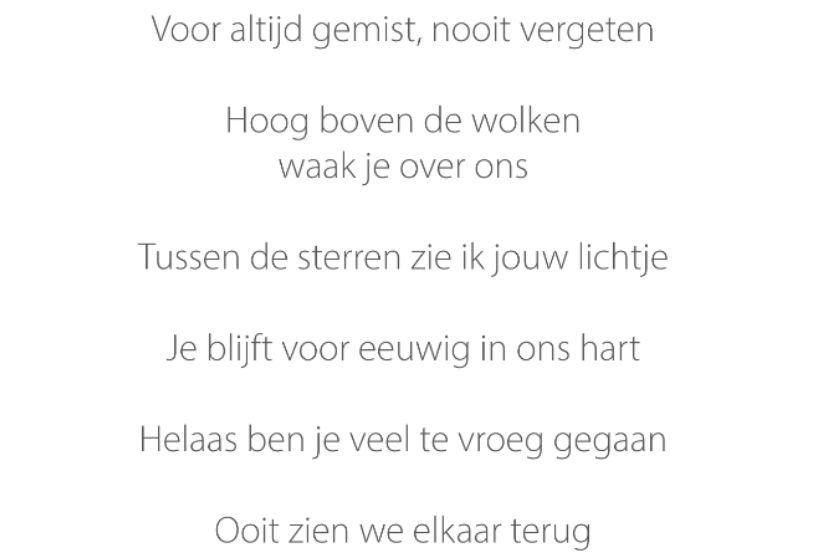 gedenkteksten